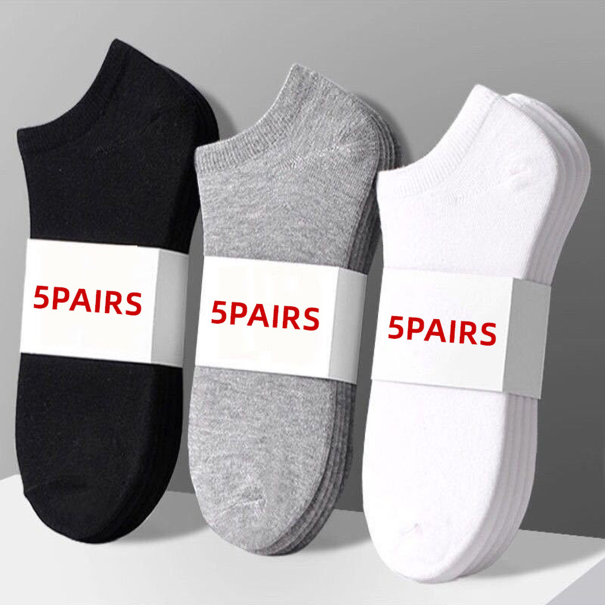 No Show Sock Women - 5 Par Unisexowe Skarpetki Stopki w