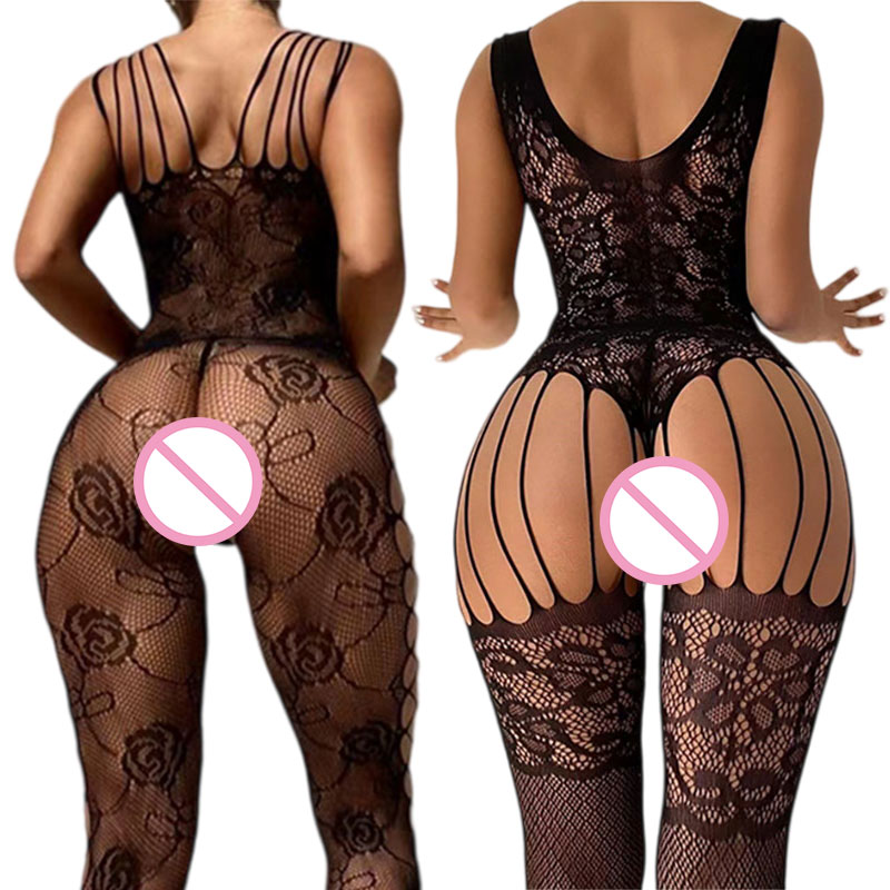 Czarne bez krocza miękkie rozc – Fishnet Stocking Women recenzja i cena
