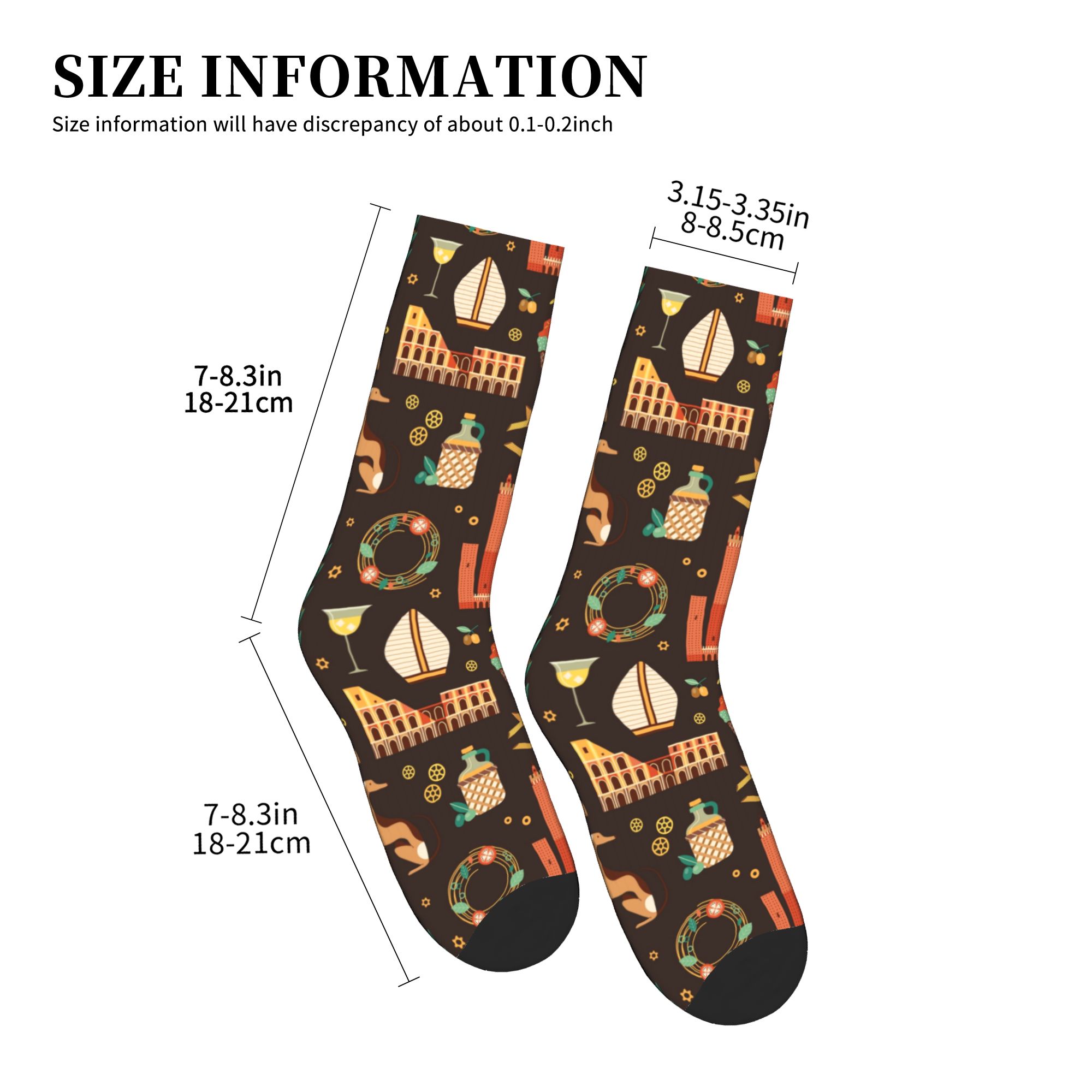 Włochy Podróże Włoskie Jedzeni – Dress Sock Men recenzja i cena